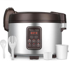 Commercial Large Rice Cooker & food warmer | 13.8QT/65 Cups cooked rice | 1350W Multi-function electric sushi rice cooker | LED Display | Timer Setting | Smart preset from 30 min-24 Hrs