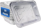 INFINITY EL Disposable Aluminum Foil Pan 25 Pack | Half Size 12.5" x 10" x 2.5" Deep Disposable Baking Pan | Heavy Duty Aluminum Foil Pan for Roasting Turkey, Lasagna, Thanksgiving, Christmas, Pary