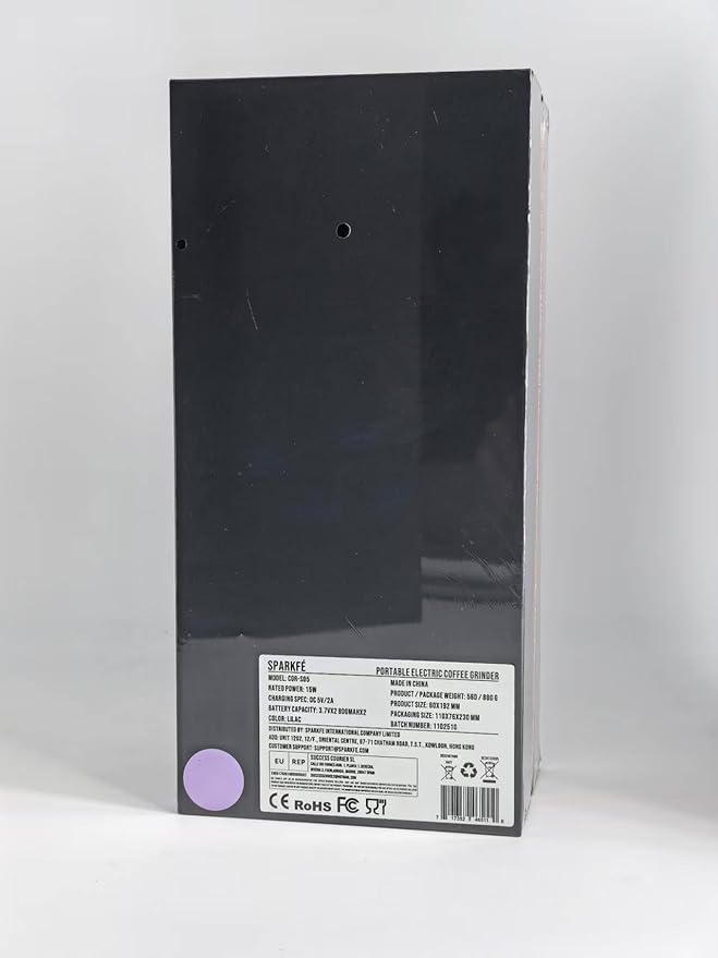 Portable Electric Coffee Grinder, Rechargeable Handheld Grinder with Stainless Steel Conical Burr, Adjustable Grind Settings, for Espresso, Moka, Pour Over, French Press, Cold Brew, Lilac