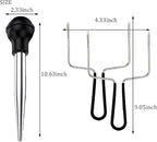 Good Grip Turkey Lifters and Baster Set, 3-Piece Thanksgiving Turkey Serving Set, 2-Prong Poultry Forks, Easily Lift Large Meats