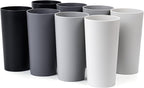 26-ounce Plastic Drinking Glasses Stackable Tumblers Water Cups Mixed Drinkware, set of 8 Grey Stone Reusable Shatter-resistant Dishwasher Safe