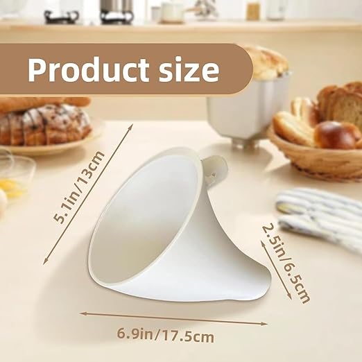Counte Flour Funnel for Kitchen Aid Mixer,New Flour Funnel-Stand Mixer for Kitchen Aid Artisan Ksm150 5-Quart Tilt-Head Stand Mixer,for Egg Liquid and Both Flour,Enables Guided Pouring (White)