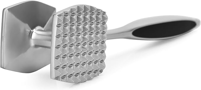 Aliglow Meat Tenderizer Hammer Tool Pounder For Tenderizing Steak Beef Poultry, Heavy Duty Dual-Sided Mallet with Soft Grip Handle - Multifunctional Kitchen Beater for Chicken,Fish, Baking