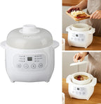 Haofy 200W Mini Ceramic Stew Cooker, 1L Capacity Electric Slow Cooker Porridge Soup Pot, Multifunctional with PTC Heating Technology