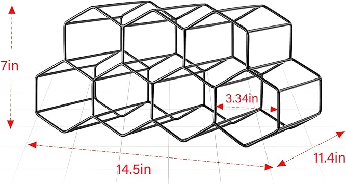 Countertop Wine Rack - 9 Bottle Freestanding Modern Black Metal Small - 2 Tier Tabletop Wine Holder Stand for Cabinet, Pantry - Wine Racks Countertop - No Assembly Required