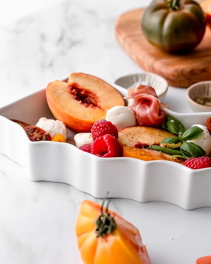 California Shaped Baking Dish Serving Platter or Decorative Tray Charming Porcelain Bakeware Oven Microwave and Dishwasher Safe