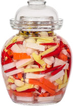 1.5L Pickle Jar Fermentation Jar, Fermentation Kit with Water Seal, Glass Jar with Lid Canning Jars for Pickles, Kimchi, Sauerkraut, Kombucha, Canning, Fermentation, and Wine Brewing