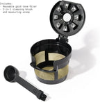 Beautiful Perfect Grind Programmable Single Serve Coffee Maker with Touch-activated Display, Programmable and Integrated Burr Grinder, 64oz Water Reservoir (Black Sesame)