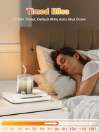 Misby Mug Warmer, 50W Large Heating Panel Coffee Mug Warmer with 6-Temp Settings, 8H Auto Shut-Off, 12H Timer, Ultra-Thin Design, Coffee Cup Warmer for Desk, Ideal for Home, Office, Travel (White)