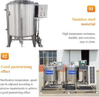 Commercial Yogurt Maker Machine with Milk Pasteurizer & Cooler，Dairy Equipment for Milk Cooling, Pasteurization, Yogurt Fermentation，Fits Dairy Farms, Milk Collection Stations, Food Factories