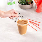 Restaurantware Restpresso 5 Inch Cocktail Stirrers 5000 Disposable Coffee Stirring Rods - Premium Odorless Red Plastic Stirrers For Coffee For Hot And Cold Drinks For Bars Or Offices