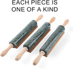 Koville Marble Rolling Pin, Non-Stick Stone Dough Roller, Rolling Pin for Baking,Pasta, Dumpling, Ravioli, Fondant,Pie Crust, Kitchen Baking Pastry Tools