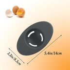2PCS Silicone Egg Separators, Food-Silicone gg Yolk White Filter, 3-Slit Egg White Separator from Yolk, Egg Divider for Kitchen Gadget Cooking/Baker Tool, Black