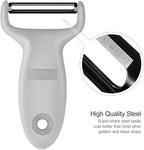 Potato Peeler, Vegetable Peelers for Kitchen, Carbon Steel Peeler 3-Pack Grey/Blue/Black