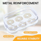 CAKETIME Mini Fluted Tube Pan with Metal Reinforced Frame, 6-Cavity Silicone Nonstick Small Cake Molds 2Pcs for Chocoflan, Donuts, Cornbread, Brownies, Jellies BPA Free