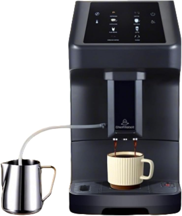 Fully Automatic Coffee Maker with Built-in 3-Level Grinder Expresso/ Cappuccino/Latte/Americano Coffee Machines with Self-Cleaning Function 12 Cup Coffee Machine for Home/Office (Coffee Maker-Black)