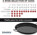 Enameled Paella Pan (Carbon Steel, 36 in - 90 cm (50 Servings))