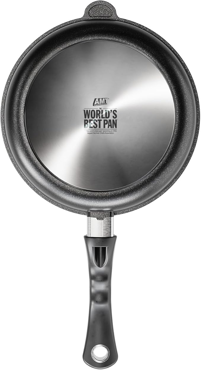 AMT Gastroguss The World´S [...] Frying pan Non-Induction, Diameter 24 cm, Height 5 cm, cast Aluminium (Aluminium), Lotan® Non-Stick Coating for Fat-Free-Frying, AMZN-524-US