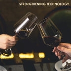 Wine Glasses Set of 6,Long Stem White/Red Wine glasses,14oz Hand Blown Premium Crystal Wine Glass,Gift Packing Burgundy Glasses