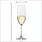 SCHOTT ZWIESEL Forté Champagne Flute (Set of 6), Champagne Glasses with Effervescence Point, Dishwasher-Safe Machine-Made Tritan Crystal Glasses, Made in Germany (8 Ounce)