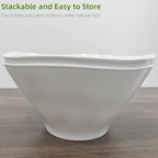 Qxbekmor 10" Salad Bowls, 114 oz. Unbreakable Plastic Serving Bowls for Salads, Fruits, Entertaining, Dinner Parties, Microwave & Dishwasher Safe, BPA-free, Set of 2