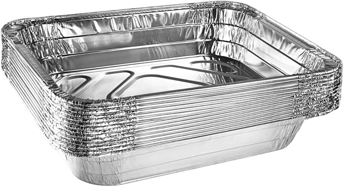 Green Direct Disposable Aluminum Steam Table Foil Pans No Lids For Cooking, Baking, 10 Pack