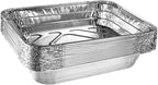 Green Direct Disposable Aluminum Steam Table Foil Pans No Lids For Cooking, Baking, 10 Pack