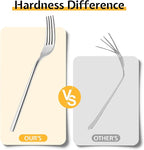 KINGSTONE Silverware Set, 60-Piece Forged Flatware Set Cutlery Set Premium Stainless Steel, Service for 12, for Kitchen, Home, Wedding, Party, Mirror Polished and Dishwasher Safe