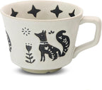 Ceramic Coffee Mug, 12 oz Novelty Unique Teacup with Handle, Stoneware Cup for Tea Mocha Latte Cappuccino Espresso (Fox)
