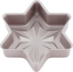 CHEFMADE Star-Shaped Cake Pan, 8-Inch Non-Stick Diamond Surface Cake Bread and Meat Bakeware for Oven and Instant Pot Baking (Champagne Gold)