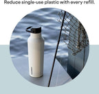 Corkcicle Sport Canteen Insulated Tumbler, Powder Blue, 32 oz – Reusable Water Bottle Keeps Beverages Cold for 25 Hours & Hot 12 Hours – Cupholder Friendly Tumbler with Screw-On Cap