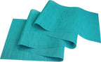 PIGCHCY Elegant Placemats and Table Runner, Durable Cleaning Set (6 Placemats + 1 Table Runner, Turquoise)