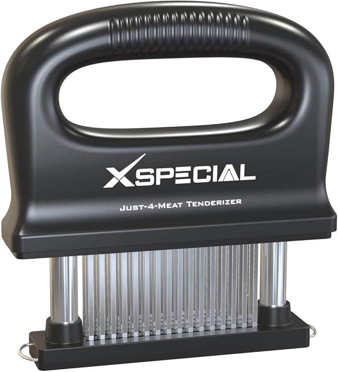 DELUXE MEAT TENDERIZER TOOL 48-BLADE | Turn Tough Cuts into Family Favorites | Professional-Grade Stainless Steel Needle | Unlock Restaurant-Quality Results at Home | No More Mallet or Meat Hammer