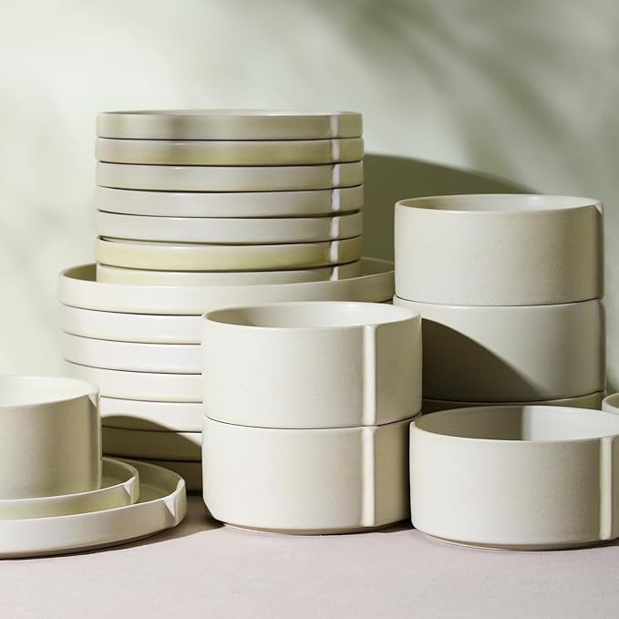 Stone Lain Bao 12-Piece Dinnerware Set Stoneware, Beige