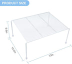 Set of 2 Mesh Kitchen Shelves Cabinet Storage Shelf Rack (13.1 x 10.2 Inch) ，Kitchen Bathroom Pantry Cupboard Desk Home Office, Fridge, Cabinet, Bathroom Cupboard (White)