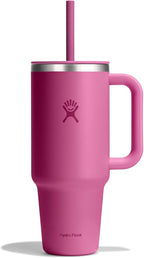 Hydro Flask 40 Oz Travel Tumbler with Handle, Lid and Straw - Insulated Stainless Steel in Reef