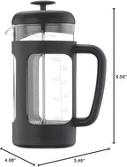 Easyworkz French Press 34 oz Coffee Tea Maker with Borosilicate Glass,Soft Grip Handle