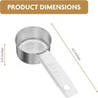 1PCS 1/8Cup(2Tbsp, 30ml, 2oz) Stainless Steel Measuring Cup, Single Metal Scoop for Wet and Dry Ingredients, Great Kitchen Gadgets for Cooking