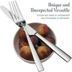 Mikasa Everett 101-Piece Flatware Set for 12, 18/10 Stainless Steel Cutlery with Complete Service and Serving Pieces, Sleek and Durable Design