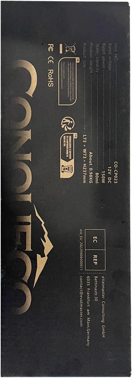 CONQUECO Portable Espresso Coffee Machine: 12V Electric Small Travel Expresso Maker - Self Heating 8 Cups Battery Powered Compatible for Nespresso Capsule - for Camping RV Hiking Office (Forest Green)