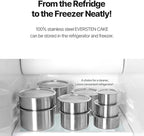 CaKE 3PCS Stainless Steel Food Storage Containers Set With Lids Canister Kitchen Appliances Dishwasher Safe Premium South Korea