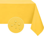 Softalker Rectangle Tablecloth, Waterproof & Stain Resistant Table Cloths Wrinkle Free 210GSM Fabric Washable Polyester Table Cover for Spring/Party/Outdoor - 90 x 132 inch,Yellow