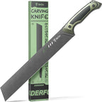 12 Inch Slicing Carving Knife - German Rust-Resistant Full-Tang Steel, G10 Non-Slip Outdoor Handle - BBQ & Brisket Knife for Spanish Ham, Turkey - Professional Chef Knife-Gift For Men