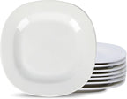 Stone Lain Quadro 4-Piece Salad Plate Set Porcelain, White