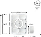 Divided Serving Tray with Lid and Handle,8 Compartments Snacks Box,Snack Fruit and Veggie Tray,Portable Platter for Candy Fruits Nuts Snack Party Entertaining Picnic (1 PCS)