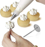 8 Pieces Piping Bags and Tips Set 6 Icing Tips Icing Piping Nozzles Set Frosting Bags Ties Cupcake Decorating Kit Cupcake Pastry Tool