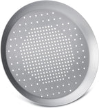 Beasea Pizza Pans with Holes, 8.5 Inch Food Network Pizza Pan Heavy Duty Aluminum Alloy Round Pizza Tray Perforated Pizza Crisper Pan Pizza Baking Tray Bakeware for Home Restaurant Kitchen Air Fryer