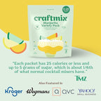 Craftmix Margarita Variety Pack, Makes 12 Drinks, Skinny Cocktail Mixers, Instant Mix Mocktail Kit, Real Fruit, Vegan Low Carb Non-GMO, Dairy Free, Gluten Free, Easy to Mix