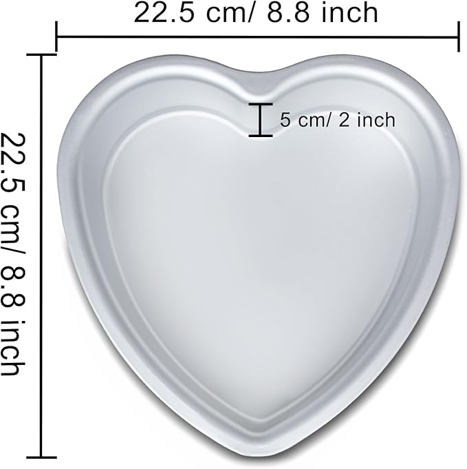 8 Inch Heart Shaped Cake PansSet of 3