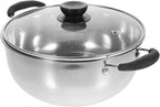 PRETYZOOM 1pc Stainless Steel Steamer Pot Versatile Stockpot for Soup Boiling Rustproof Kitchen Cookware Easy to Clean Capacity for Delicacies for Home Cooking Random Style